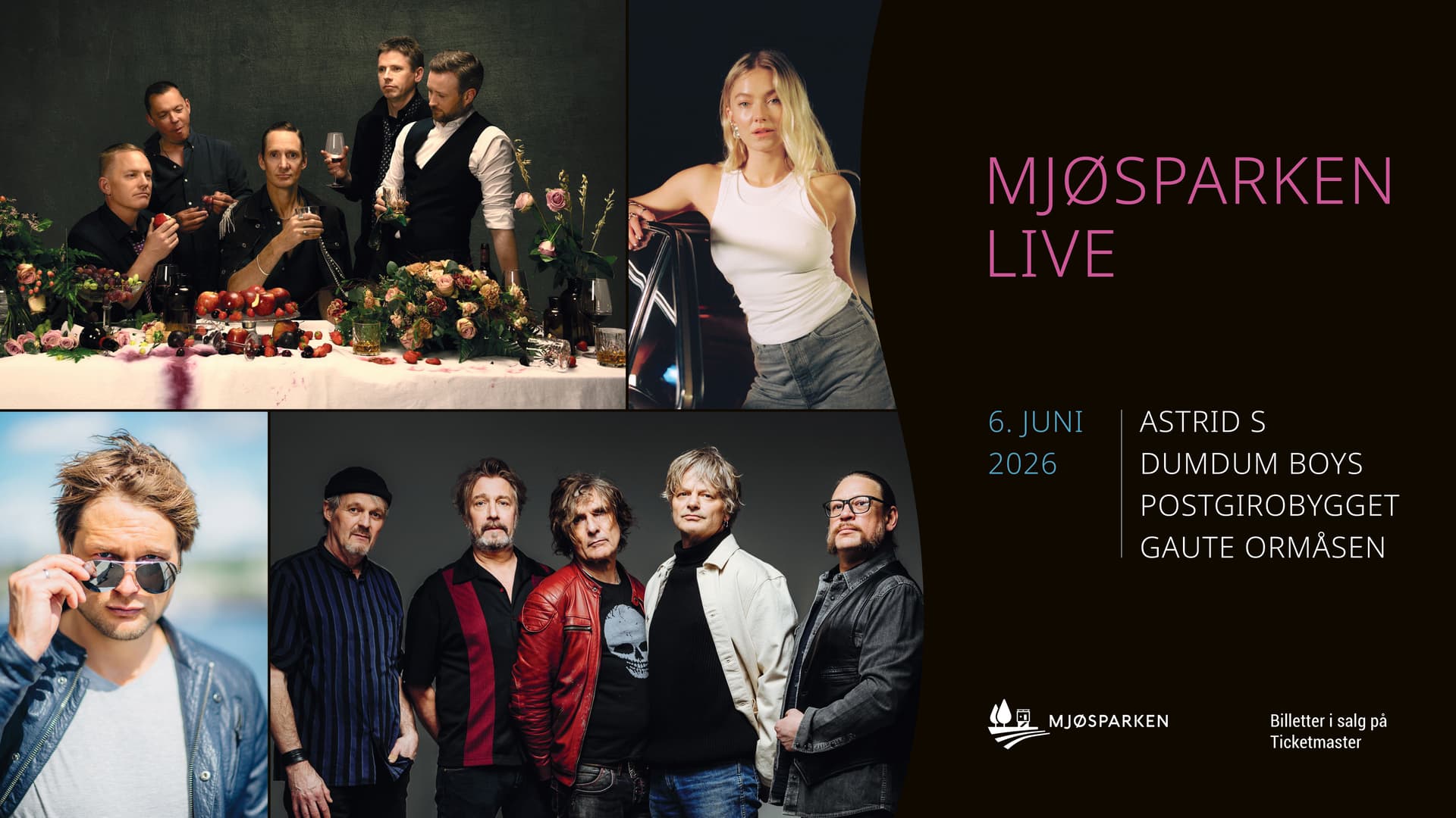 Mjøsparken Live: Astrid S, Dumdum Boys, Postgirobygget & Gaute Ormåsen